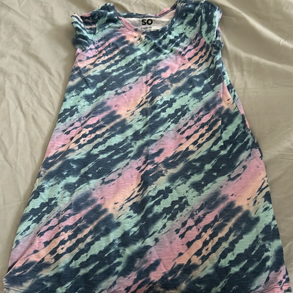 Tie dyed no sleeve dress